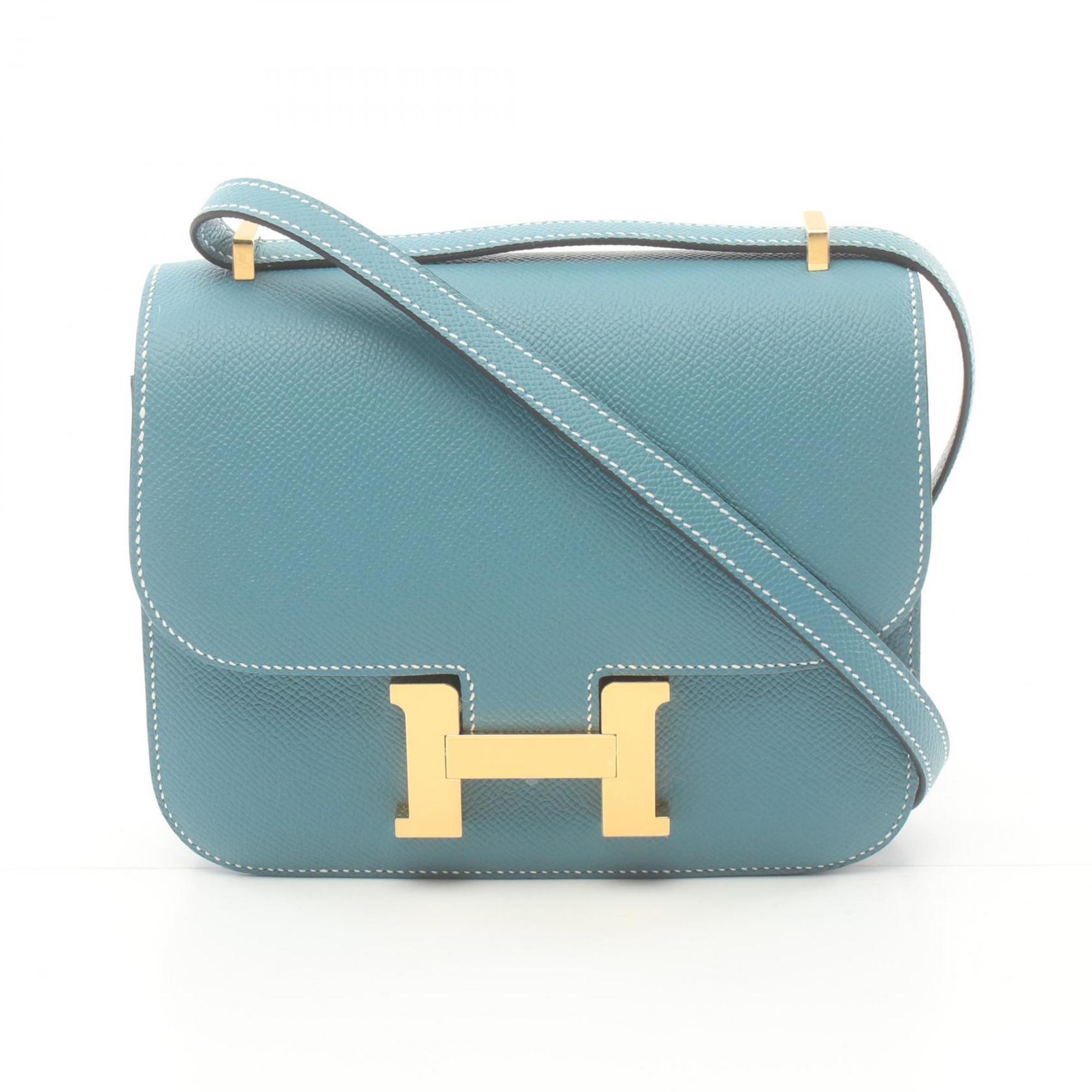 Hermes HERMES Constance New Blue Jean Shoulder Bag Epsom Leather Women's 083905CC