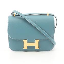 Hermes HERMES Constance New Blue Jean Shoulder Bag Epsom Leather Women's 083905CC