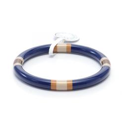 Hermes HERMES H-Equipe PM Bangle Lacquer Wood Women's Navy Multicolor