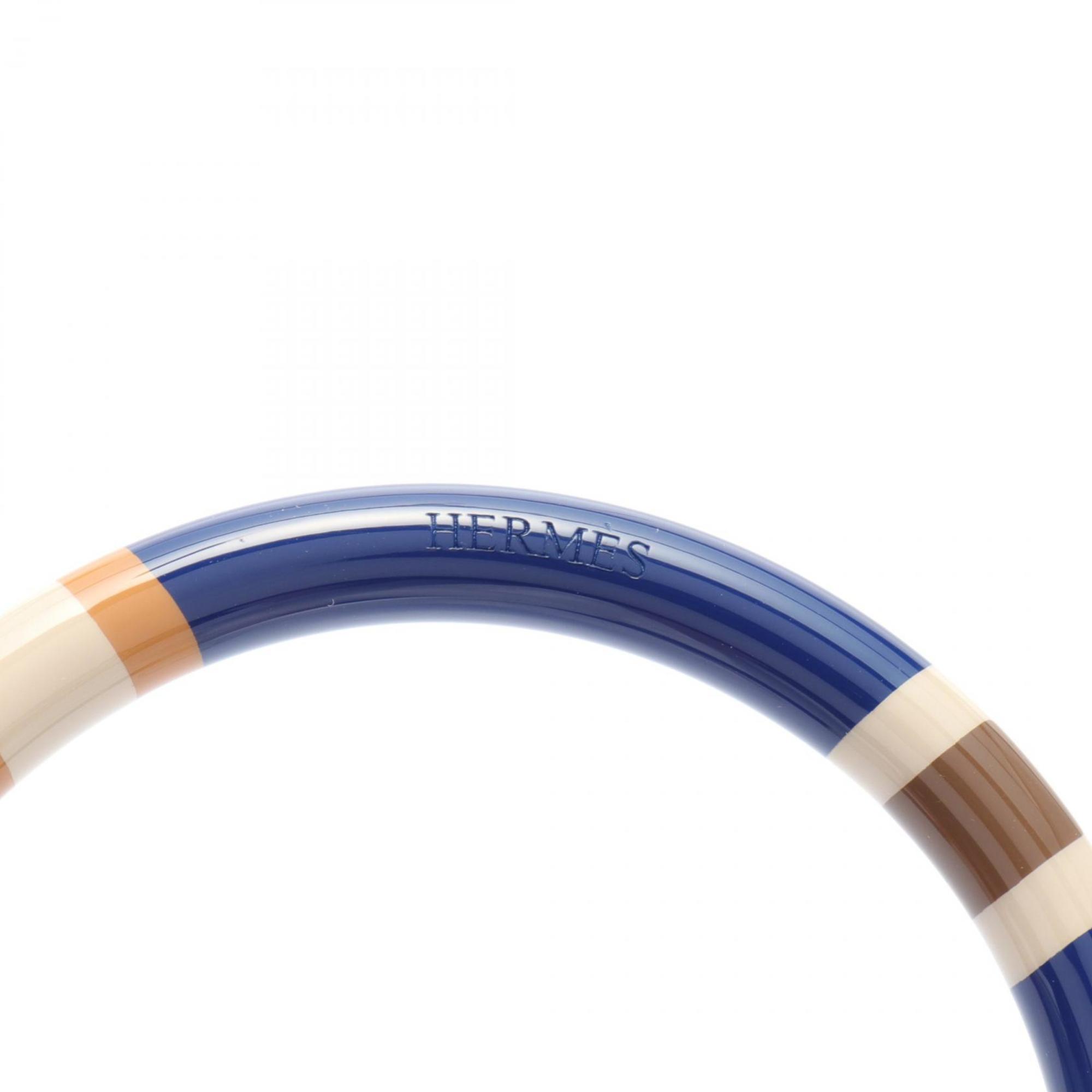 Hermes HERMES H-Equipe PM Bangle Lacquer Wood Women's Navy Multicolor