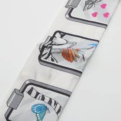 Hermes HERMES Twilly STORY Scarf Silk Women's White Multicolor