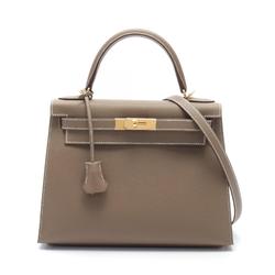 Hermes HERMES Kelly 28 Etoupe Handbag Bag Epsom Leather Women's Brown