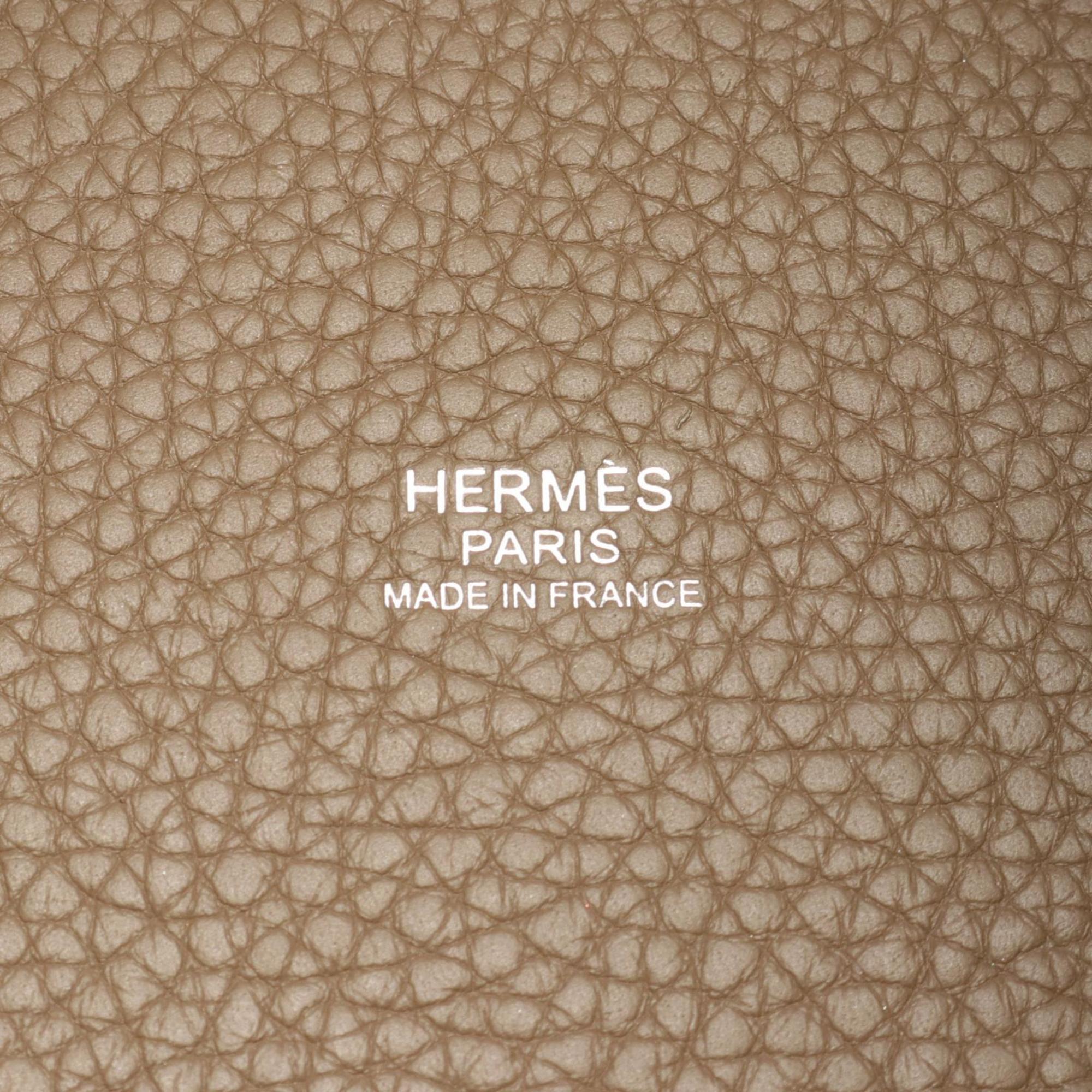 Hermes HERMES Picotin Lock PM Etoupe Handbag Bag Taurillon Clemence Women's Brown Y Engraved S Hardware