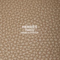 Hermes HERMES Picotin Lock PM Etoupe Handbag Bag Taurillon Clemence Women's Brown Y Engraved S Hardware