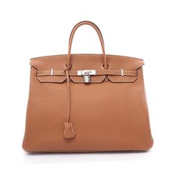 Hermes HERMES Birkin 40 Gold Handbag Bag Taurillon Clemence Women's Brown