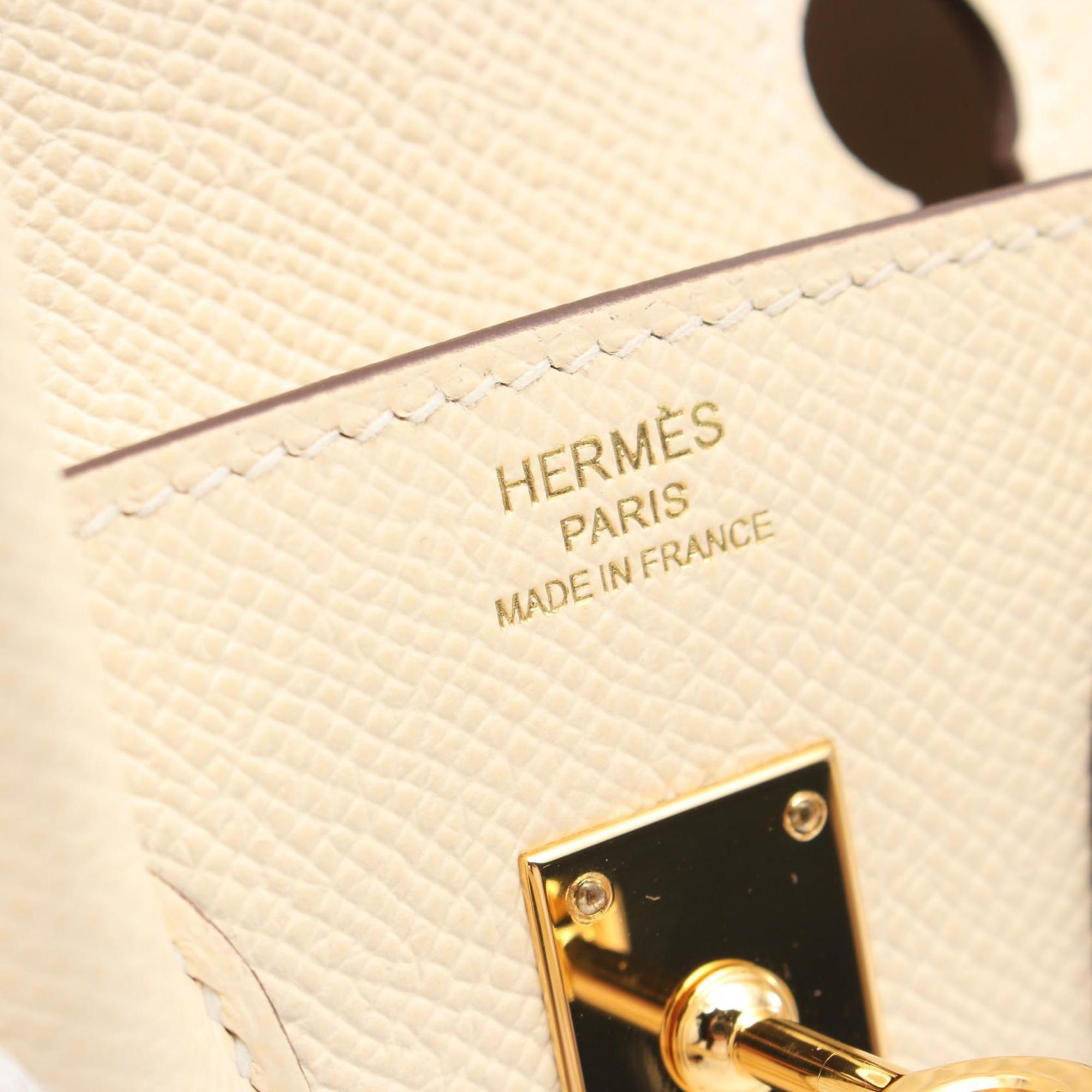 Hermes HERMES Birkin 25 Serie Handbag Bag Epsom Leather Women's Ivory