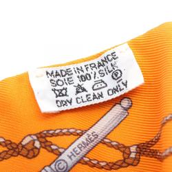 Hermes HERMES Twilly LES CLES A POIS Scarf Silk Women's Orange Multicolor