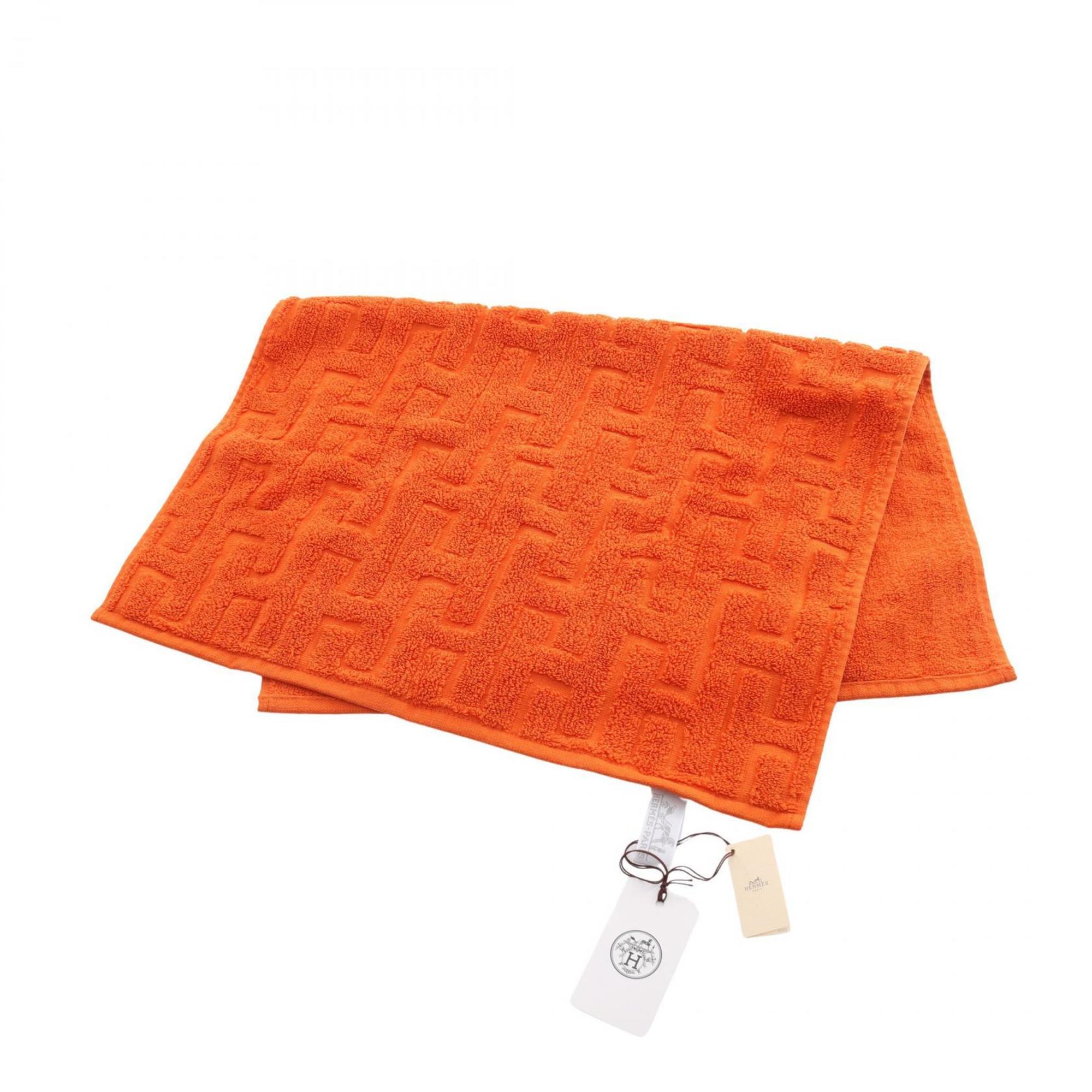 Hermes HERMES STAIRS Towel Clothing Cotton Men's Women's Orange