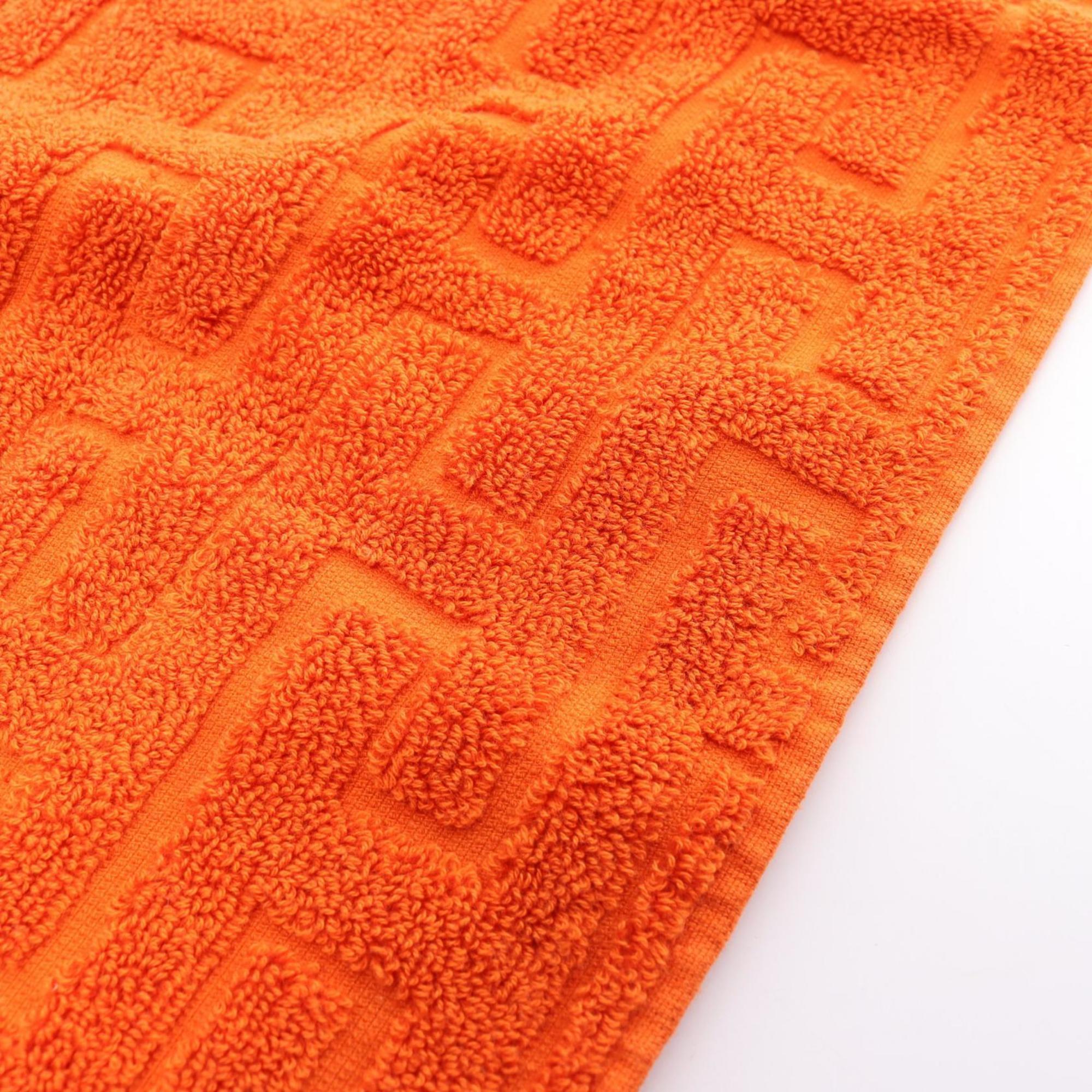 Hermes HERMES STAIRS Towel Clothing Cotton Men's Women's Orange