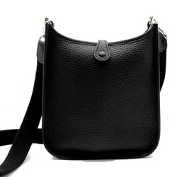 Hermes HERMES Evelyn TPM Black Shoulder Bag Leather Taurillon Clemence Women's