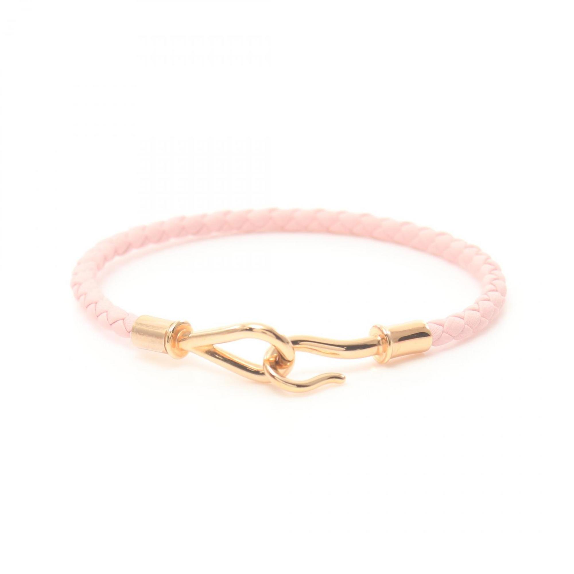 Hermes HERMES Jumbo Bracelet Rose Sakura GP (Gold Plated) Veau Swift Ladies Pink Gold