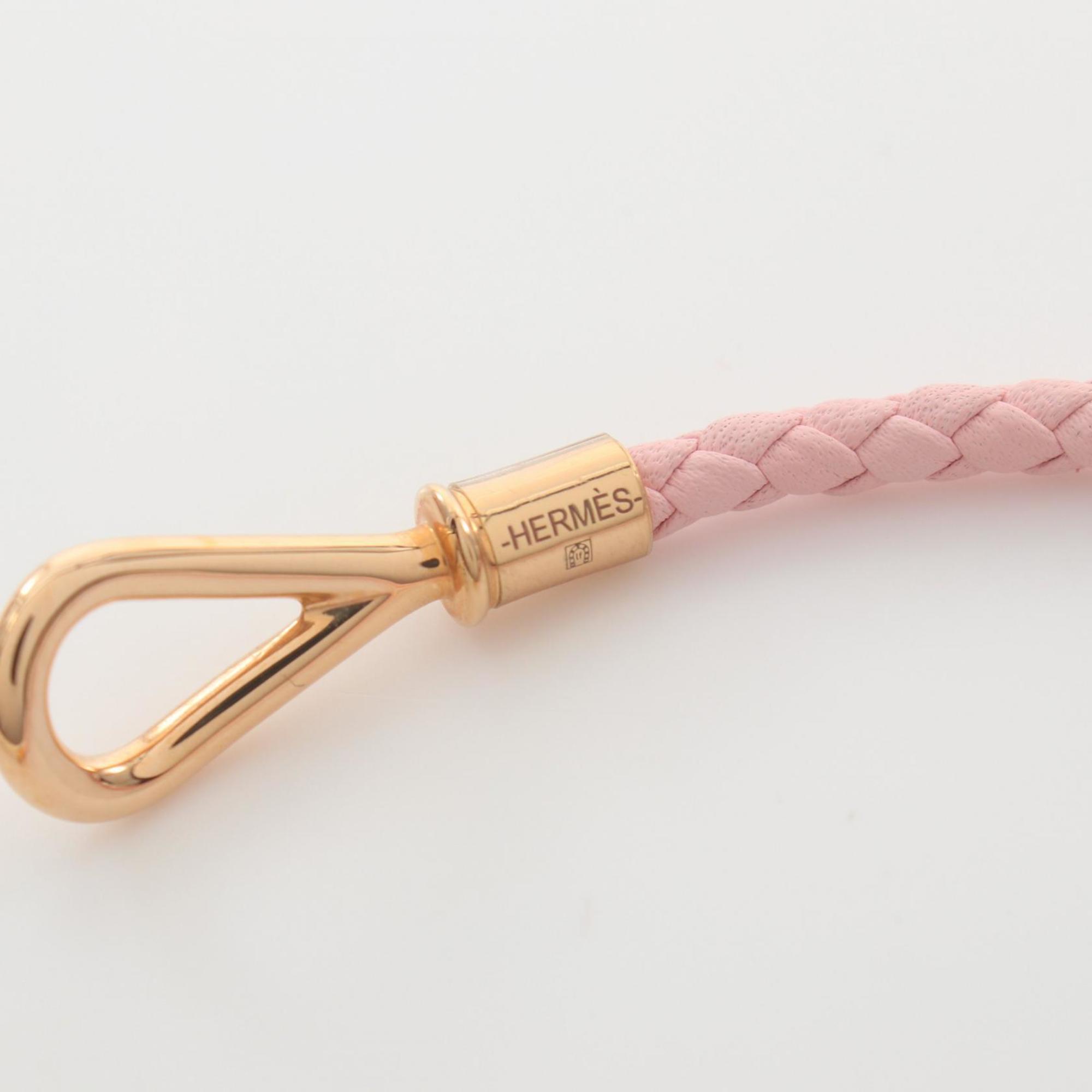 Hermes HERMES Jumbo Bracelet Rose Sakura GP (Gold Plated) Veau Swift Ladies Pink Gold