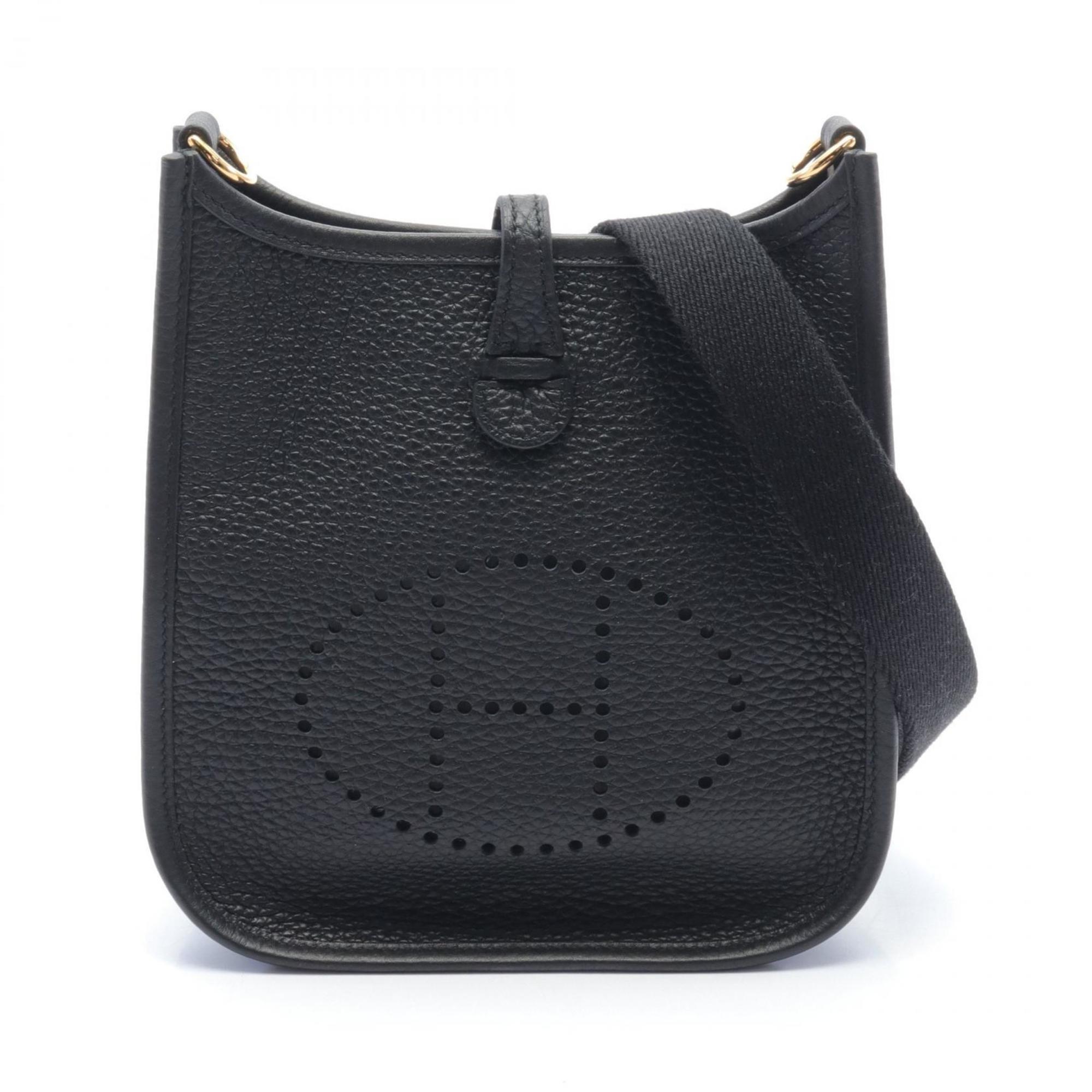 Hermes HERMES Evelyn TPM Amazon Shoulder Bag Taurillon Clemence Women's Black