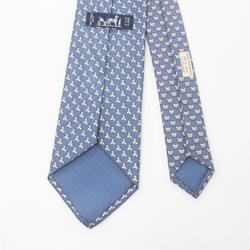 Hermes HERMES Necktie Clothing Silk Women's Blue Ivory