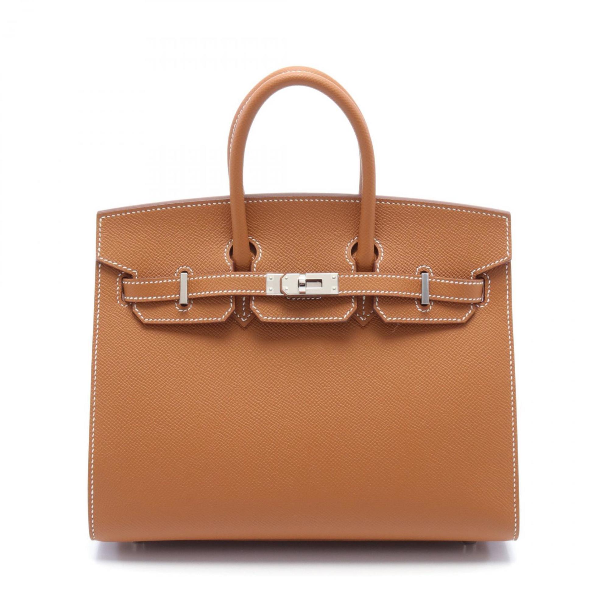 Hermes HERMES Birkin 25 Serie Gold Handbag Bag Epsom Leather Women's Brown SIL Hardware B Engraved