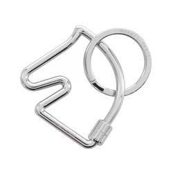 Hermes Cheval Key Ring Holder Metal Men's Women's Silver