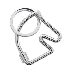 Hermes Cheval Key Ring Holder Metal Men's Women's Silver