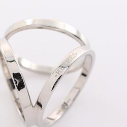 Hermes Trio Scarf Ring Metal Women's Silver