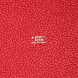 Hermes HERMES Picotin Lock MM Rouge Kazak Handbag Bag Taurillon Clemence Women's Red