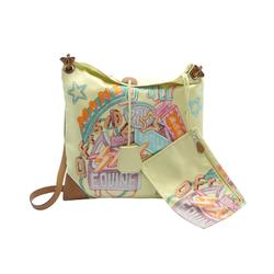 Hermes Silky City PM Chevaloscope Neon Shoulder Bag Silk Swift Women's Yellow Multicolor