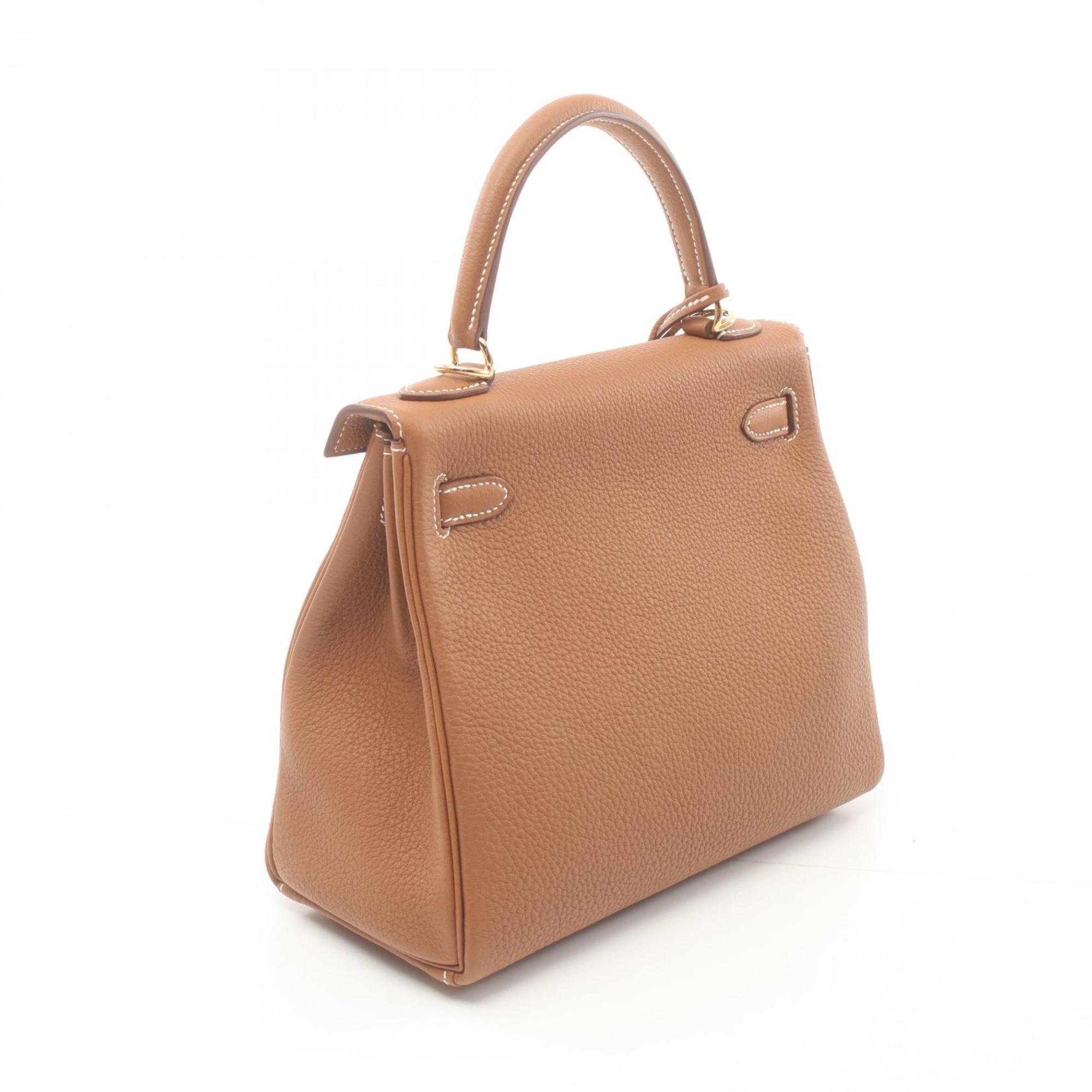 Hermes Kelly 25 handbag Togo ladies brown