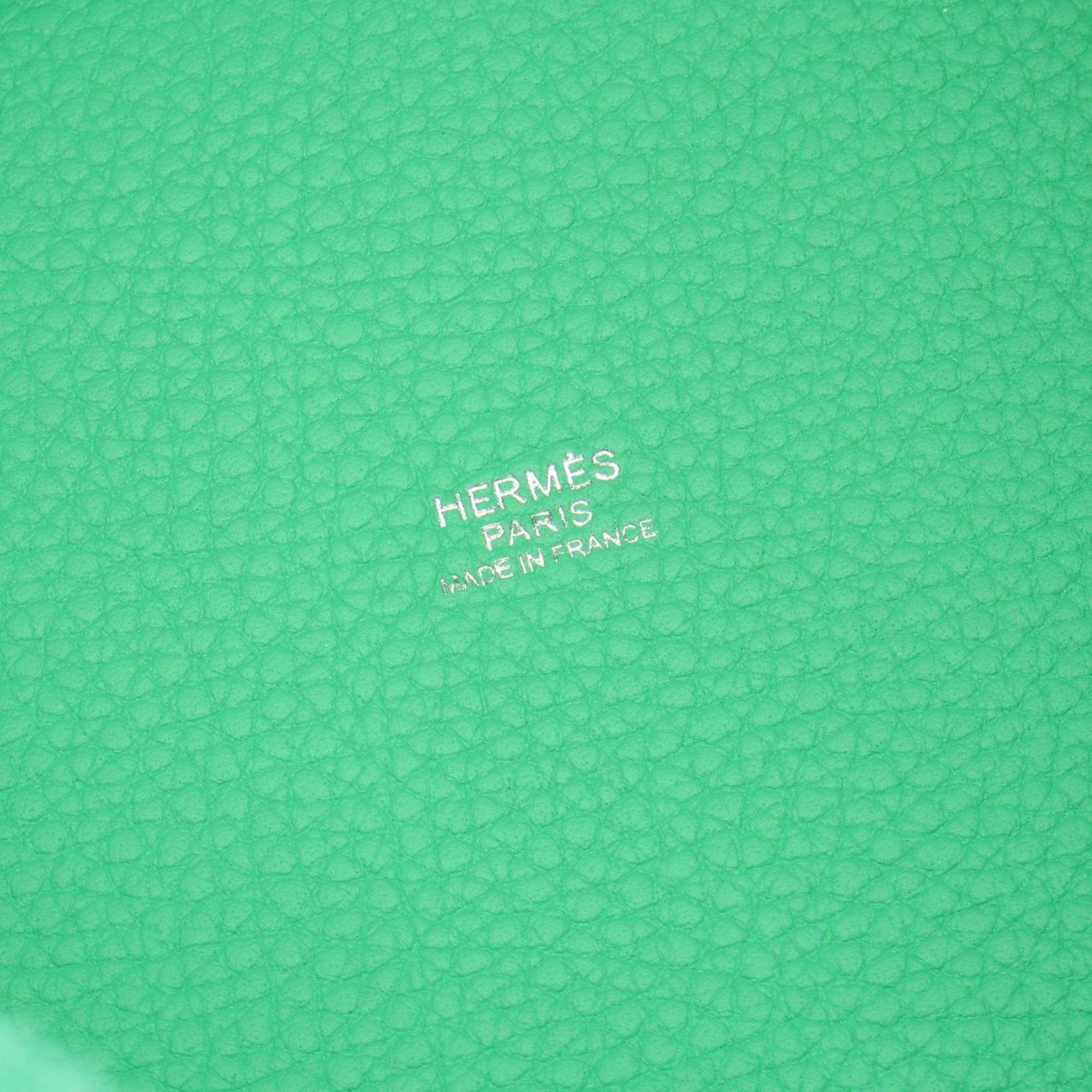 Hermes HERMES Picotin Lock PM Vert Comic Handbag Bag Taurillon Clemence Women's Green