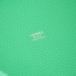 Hermes HERMES Picotin Lock PM Vert Comic Handbag Bag Taurillon Clemence Women's Green