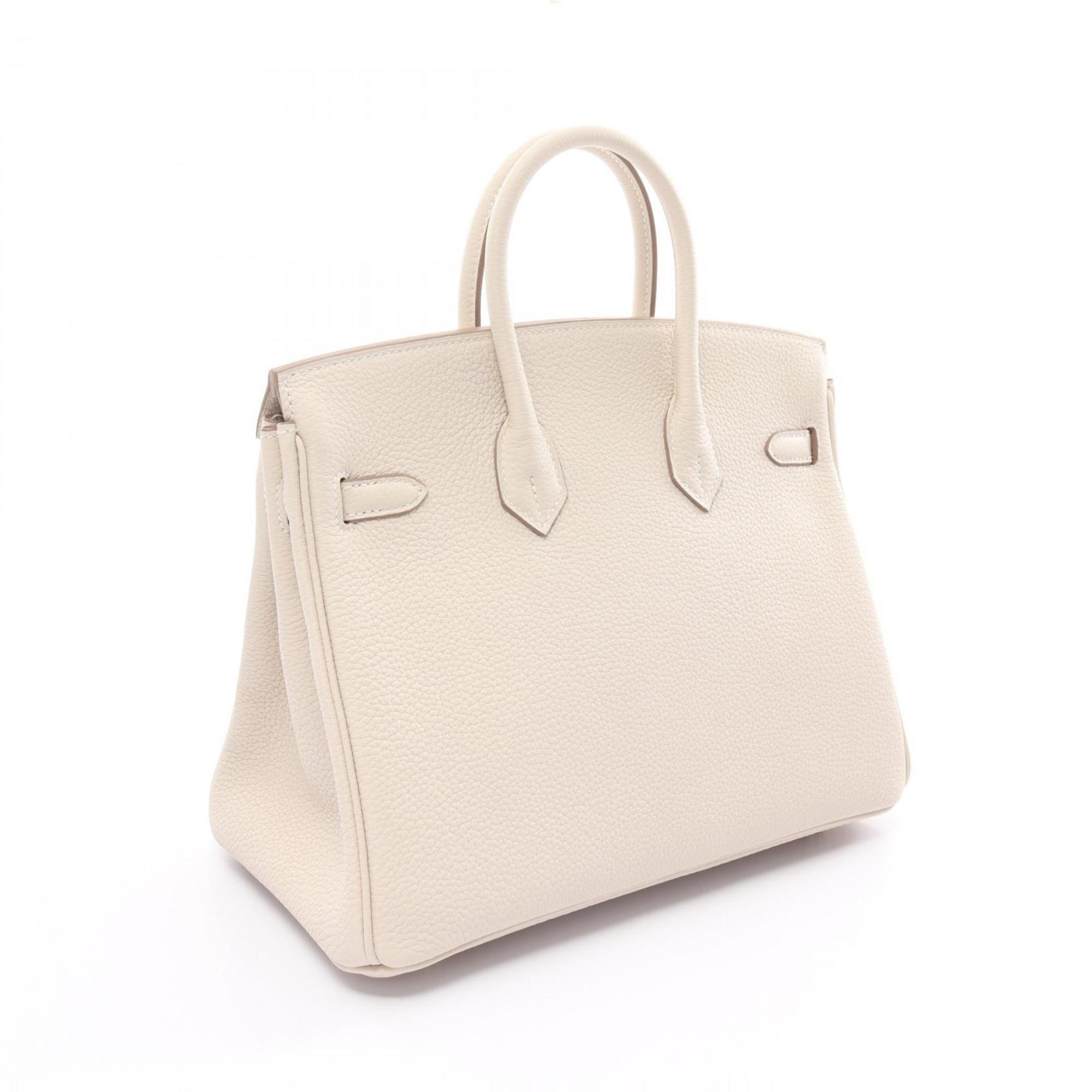 Hermes HERMES Birkin 25 Handbag Bag Togo Women's White