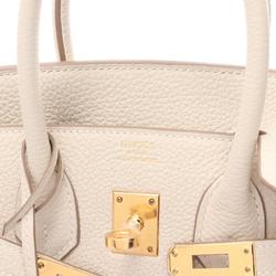 Hermes HERMES Birkin 25 Handbag Bag Togo Women's White