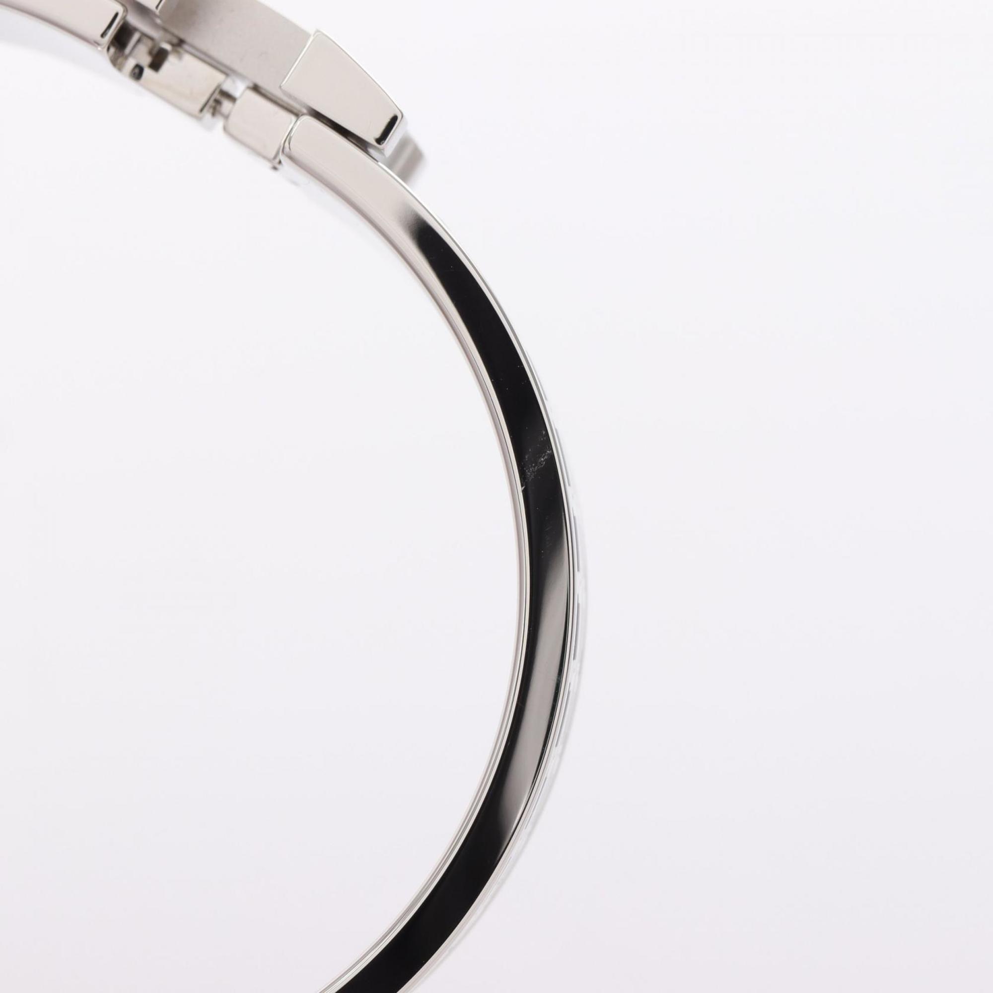 Hermes Click H Cheval Pixel Bracelet Stainless Steel Enamel Women's Silver Black