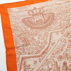 Hermes HERMES Carre Gean 140 LA CITE CAVALIERE Scarf Silk Cashmere Women's Beige Orange Multicolor 243373S