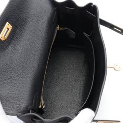 Hermes Kelly 25 Handbag Togo Women's Black W Engraved G Hardware