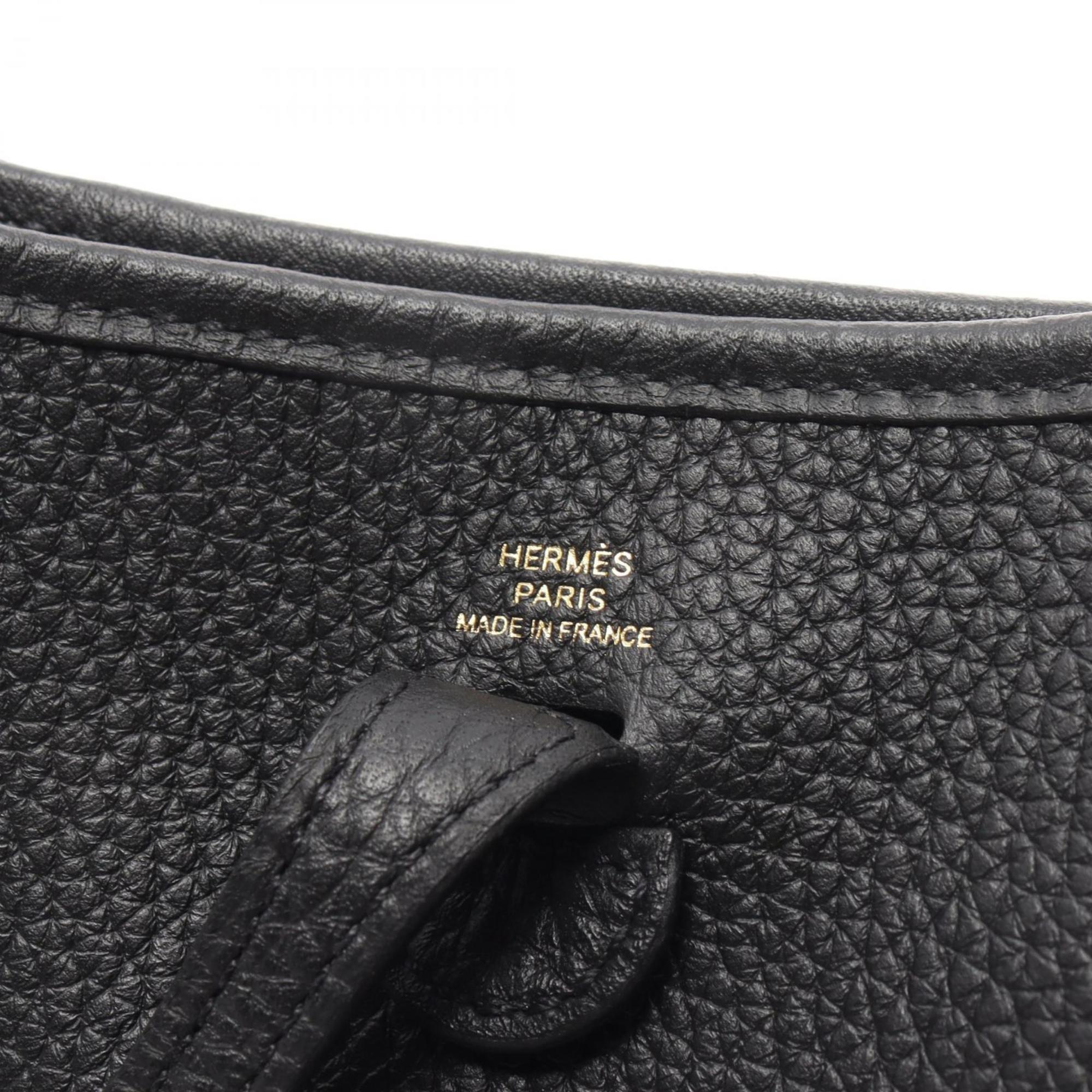 Hermes HERMES Evelyn TPM Amazon Shoulder Bag Taurillon Clemence Women's Black