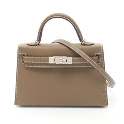 Hermes HERMES Kelly 2 Etoupe Handbag Bag Epsom Leather Women's Brown