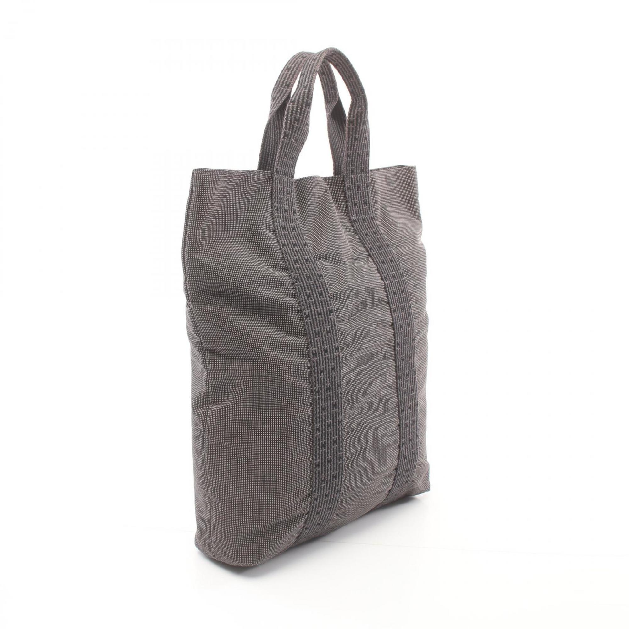 Hermes HERMES Air Line Cabas Tote Bag Nylon Canvas Men's Women's Gray