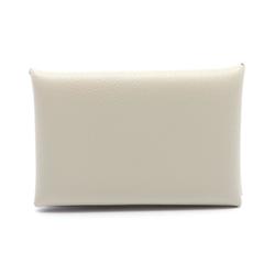 Hermes HERMES Calvi Wallet/Coin Case Wallet Evercolor Women's Beige