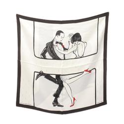 Hermes HERMES Carré 70 Swinging Saint-Germain Scarf Silk Women's White Black Red