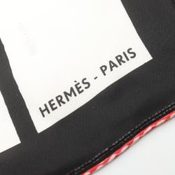 Hermes HERMES Carré 70 Swinging Saint-Germain Scarf Silk Women's White Black Red