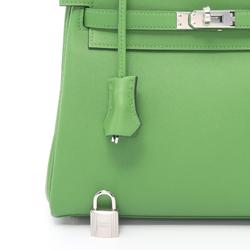 Hermes Kelly 25 Vert Yucca Handbag Bag Swift Leather Women's Green