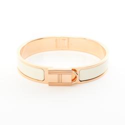 Hermes HERMES Click Cadena PM Bangle GP (Gold Plated) Enamel Women's Gold White