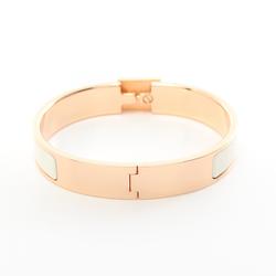 Hermes HERMES Click Cadena PM Bangle GP (Gold Plated) Enamel Women's Gold White