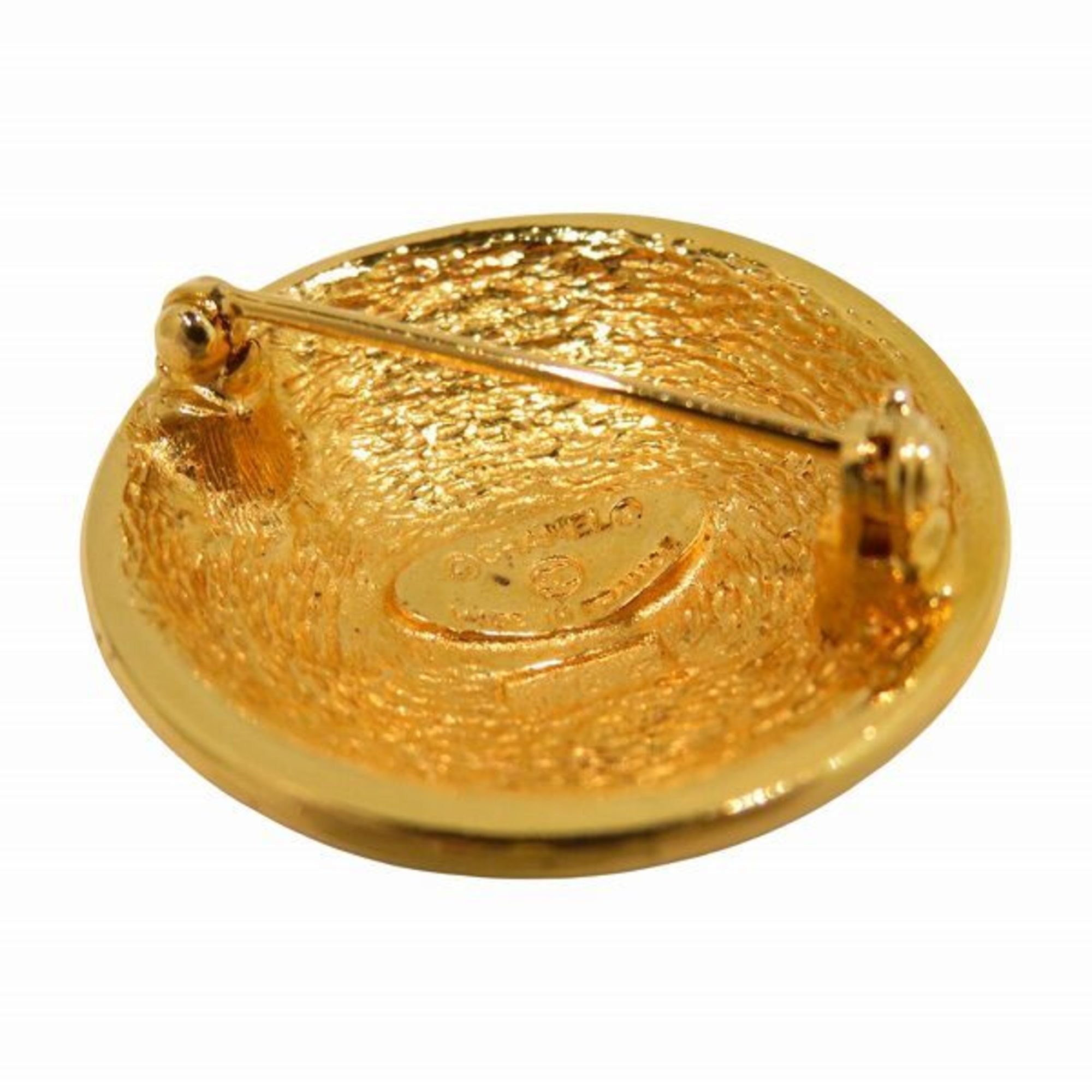 CHANEL Matelasse Coco Mark Round Accessory Brooch for Women