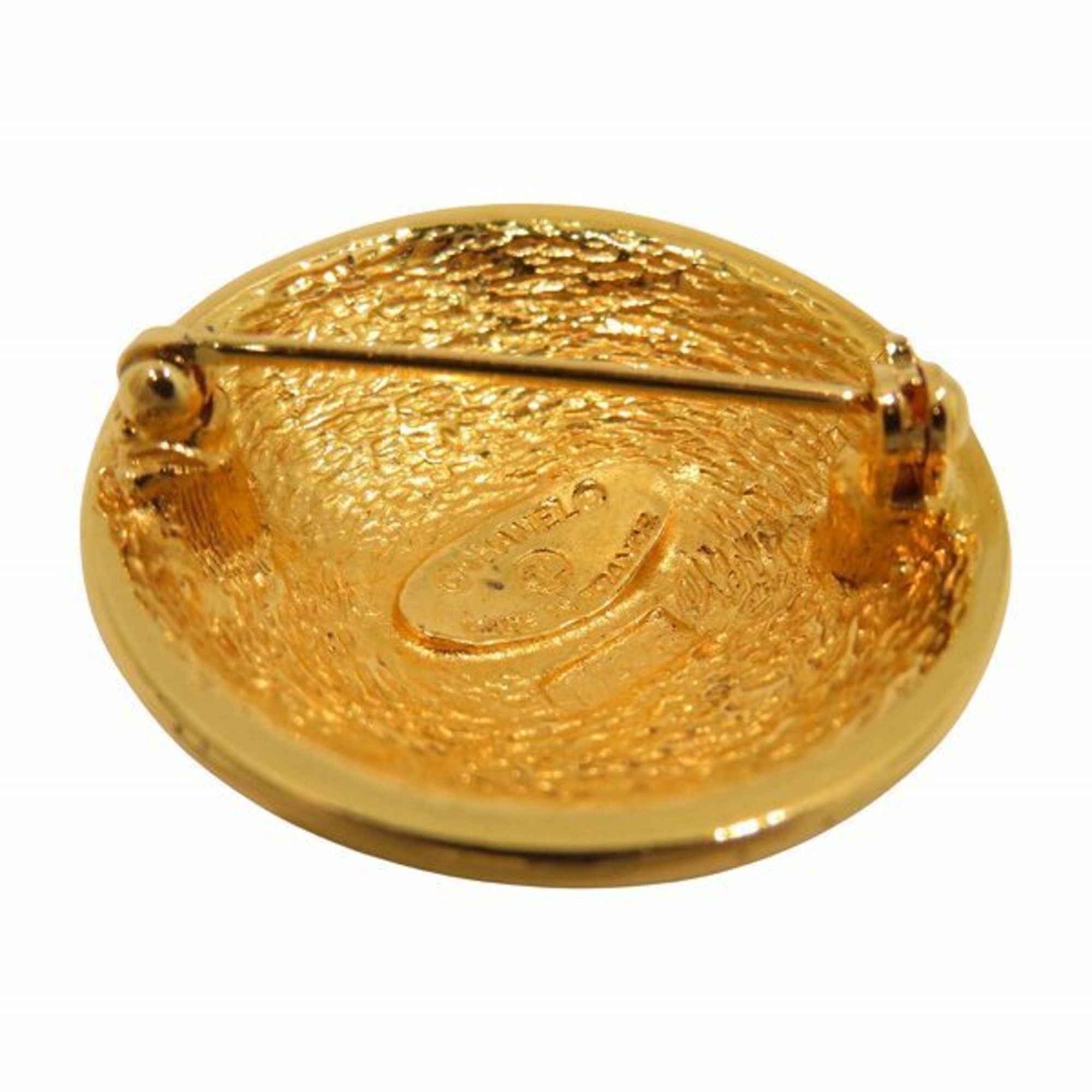 CHANEL Matelasse Coco Mark Round Accessory Brooch for Women