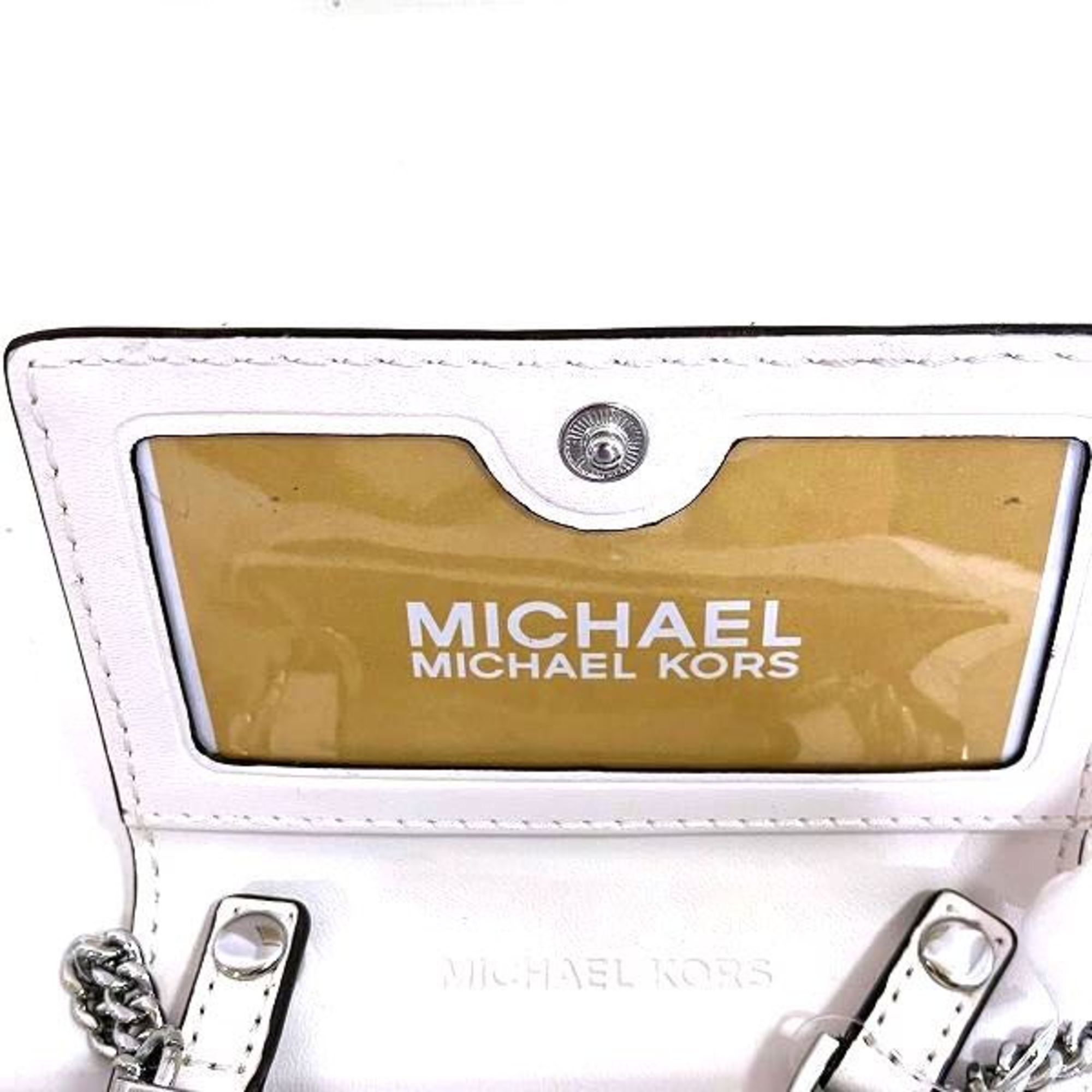 Michael Kors Wallets & Coin Cases White Leather Chain Women's