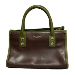 Kate Spade Brown x Green Leather Bag Handbag for Women