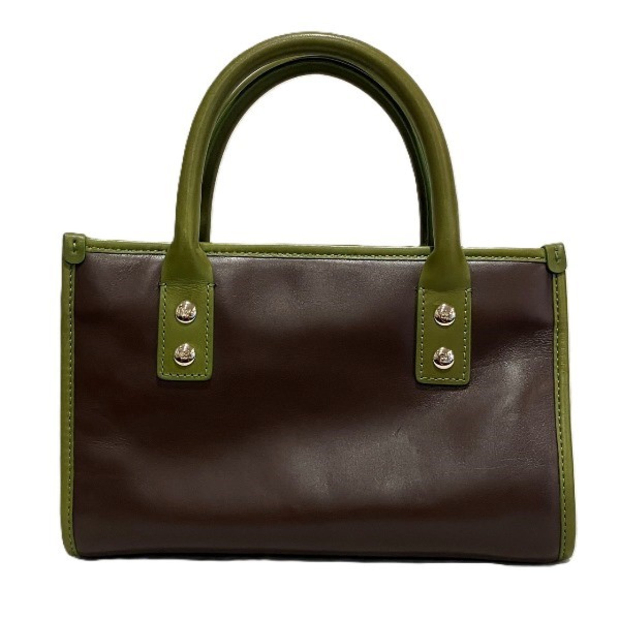 Kate Spade Brown x Green Leather Bag Handbag for Women