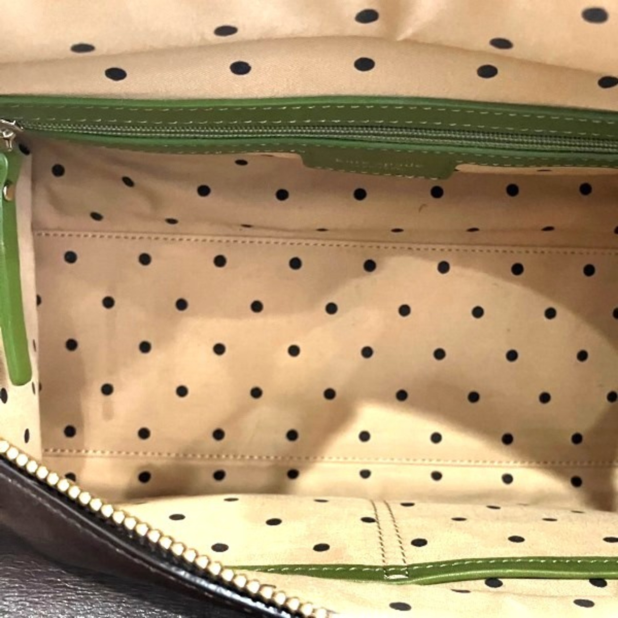 Kate Spade Brown x Green Leather Bag Handbag for Women