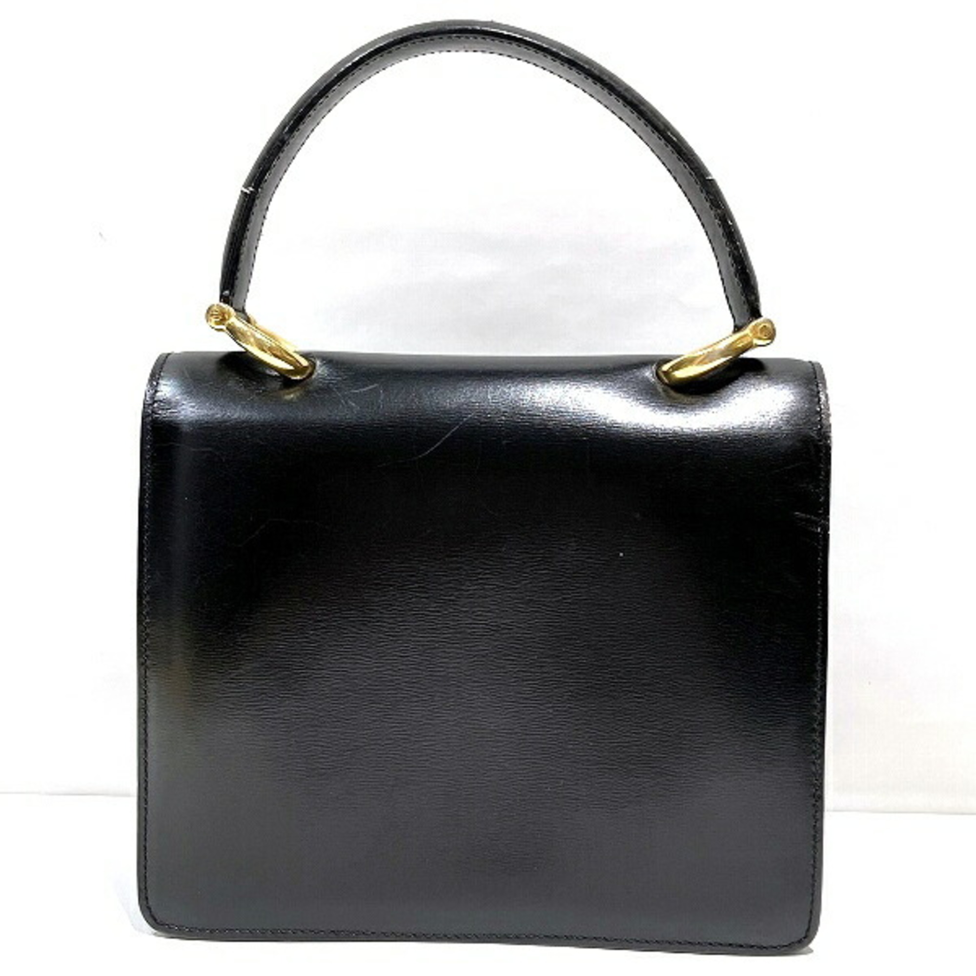 CELINE Double flap leather black bag handbag for women