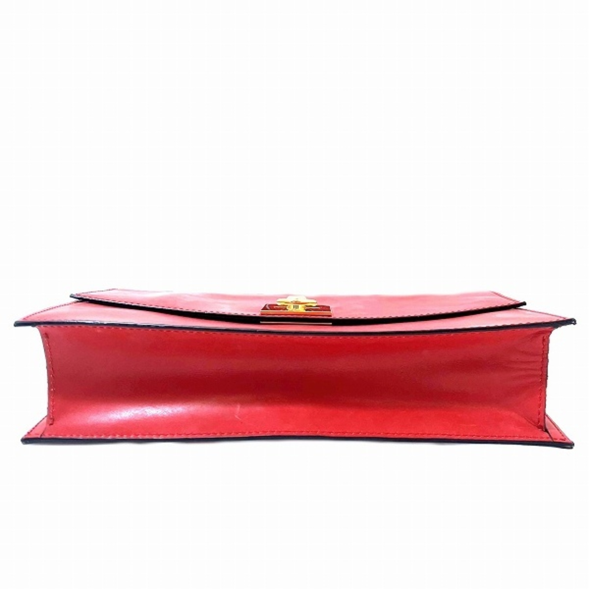 CELINE F09 Leather Red Bag Shoulder for Women