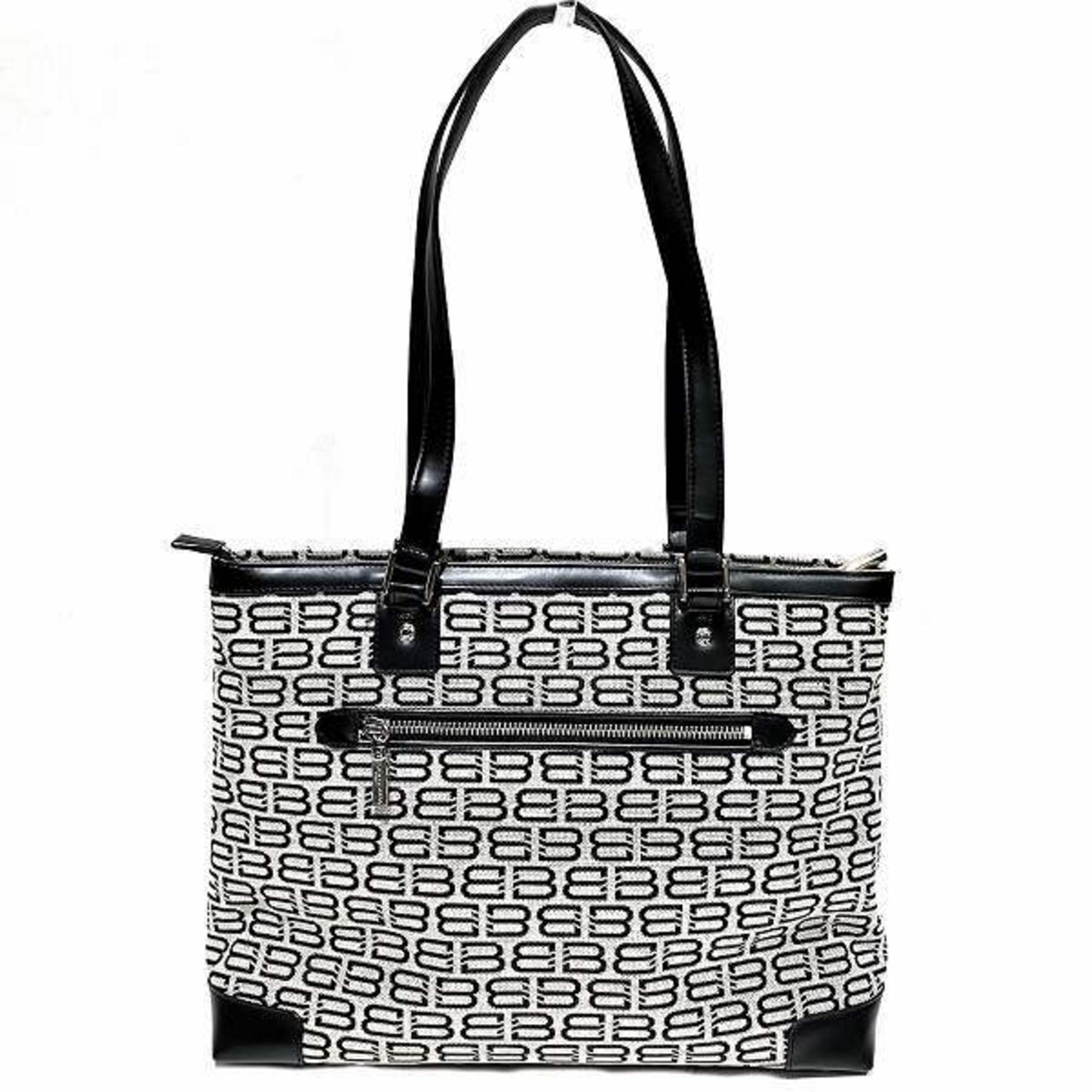 Balenciaga BB pattern canvas x leather bag tote shoulder for women